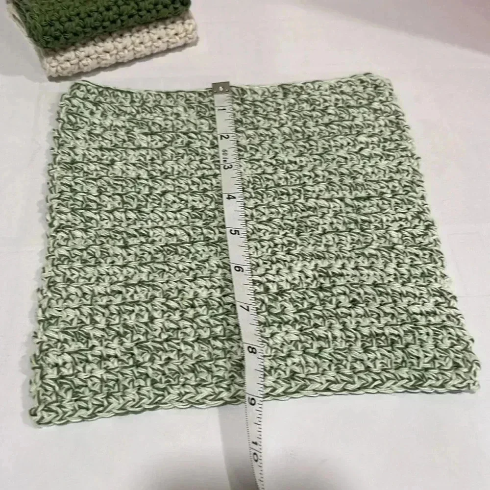 Hand Crocheted Washcloth/Dishcloth - Set of 3